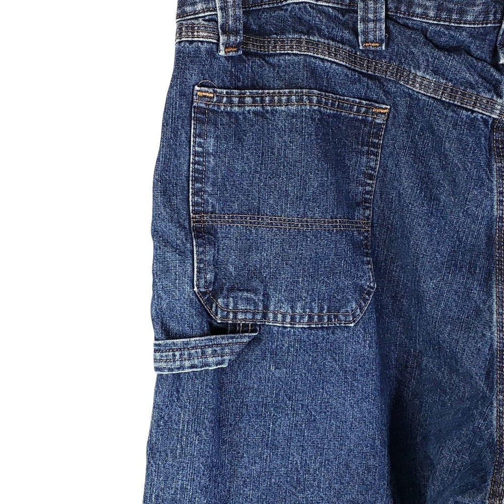 Wrangler Carpenter Mens Shorts Size 42 Regular Inseam 10‎ Blue Denim 100% Cotton - Picture 6 of 7
